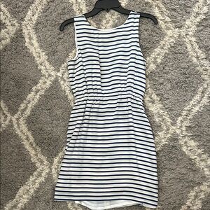 J. Crew Navy and White Striped Mini Dress